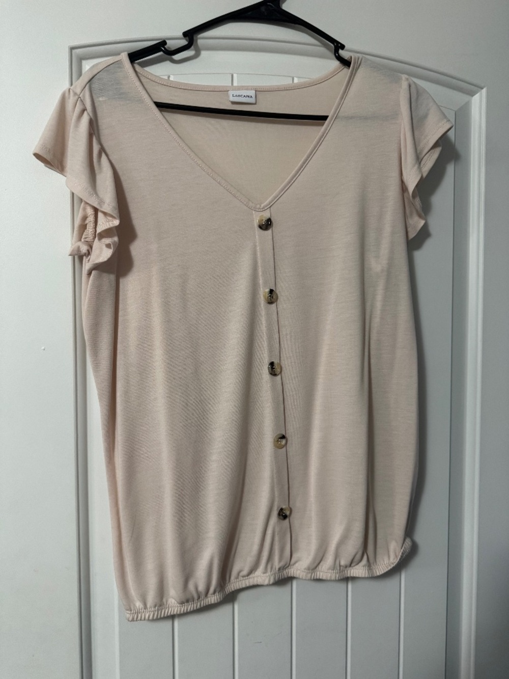 Lascana flutter sleeve cream shirt